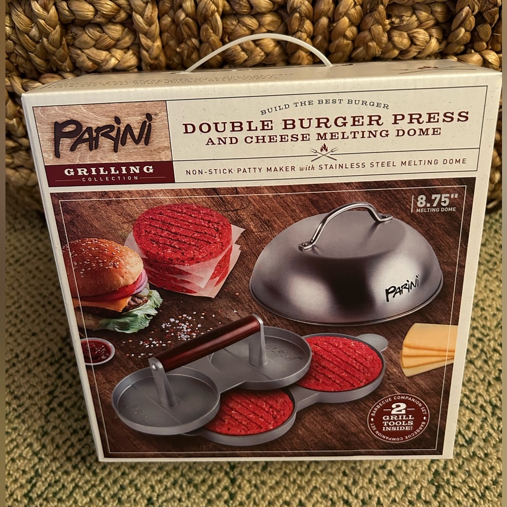 Parini Double Burger Press.(Patty Maker) New in Box.